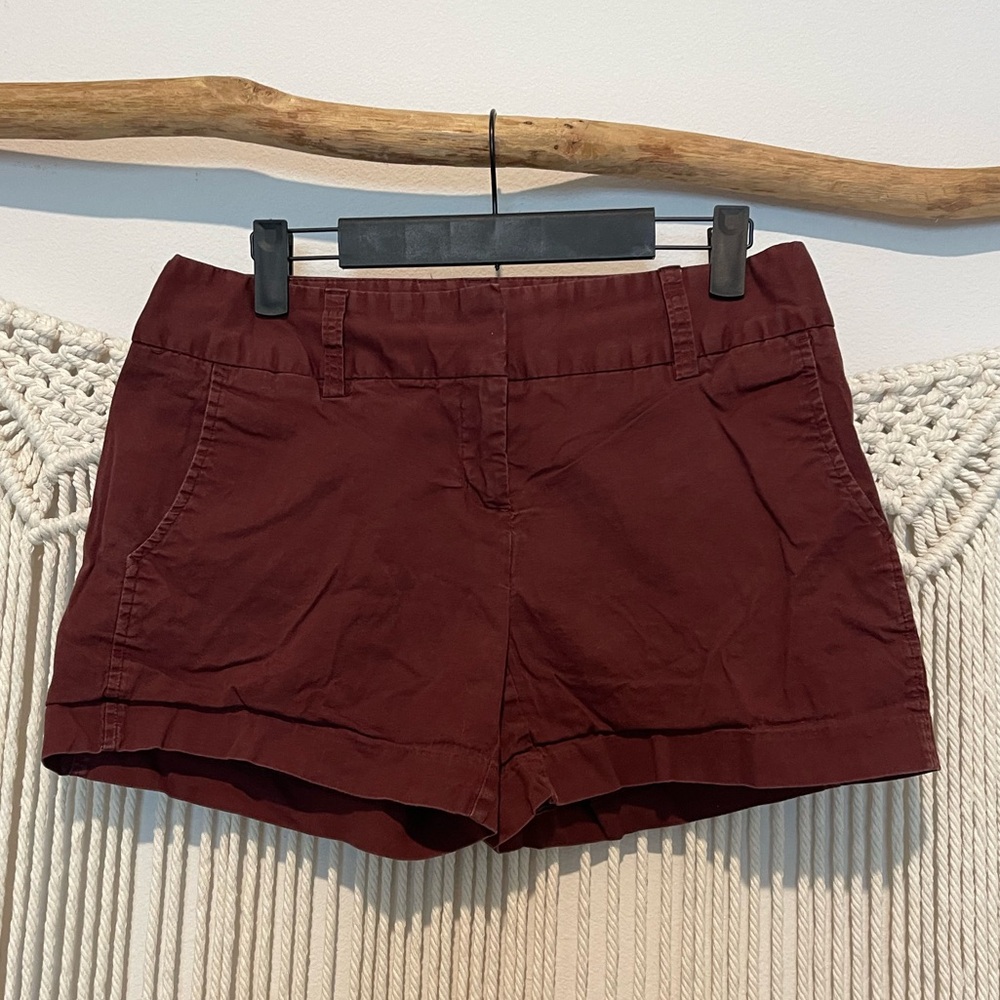 Daisy Fuentes Dark Wine Old Money Summer Shorts Sz 4